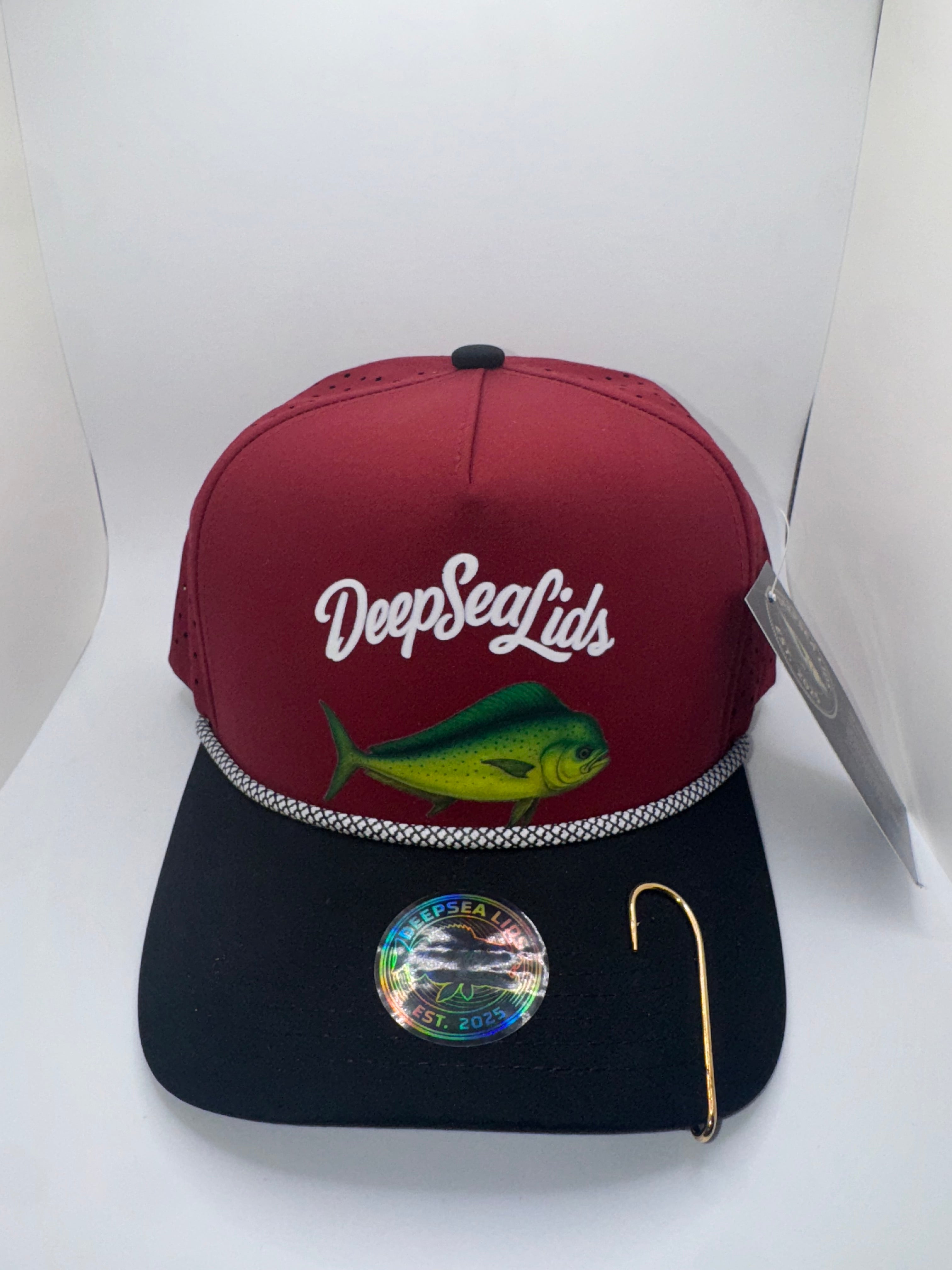 DeepSeaLids maroon black *mahi-mahi