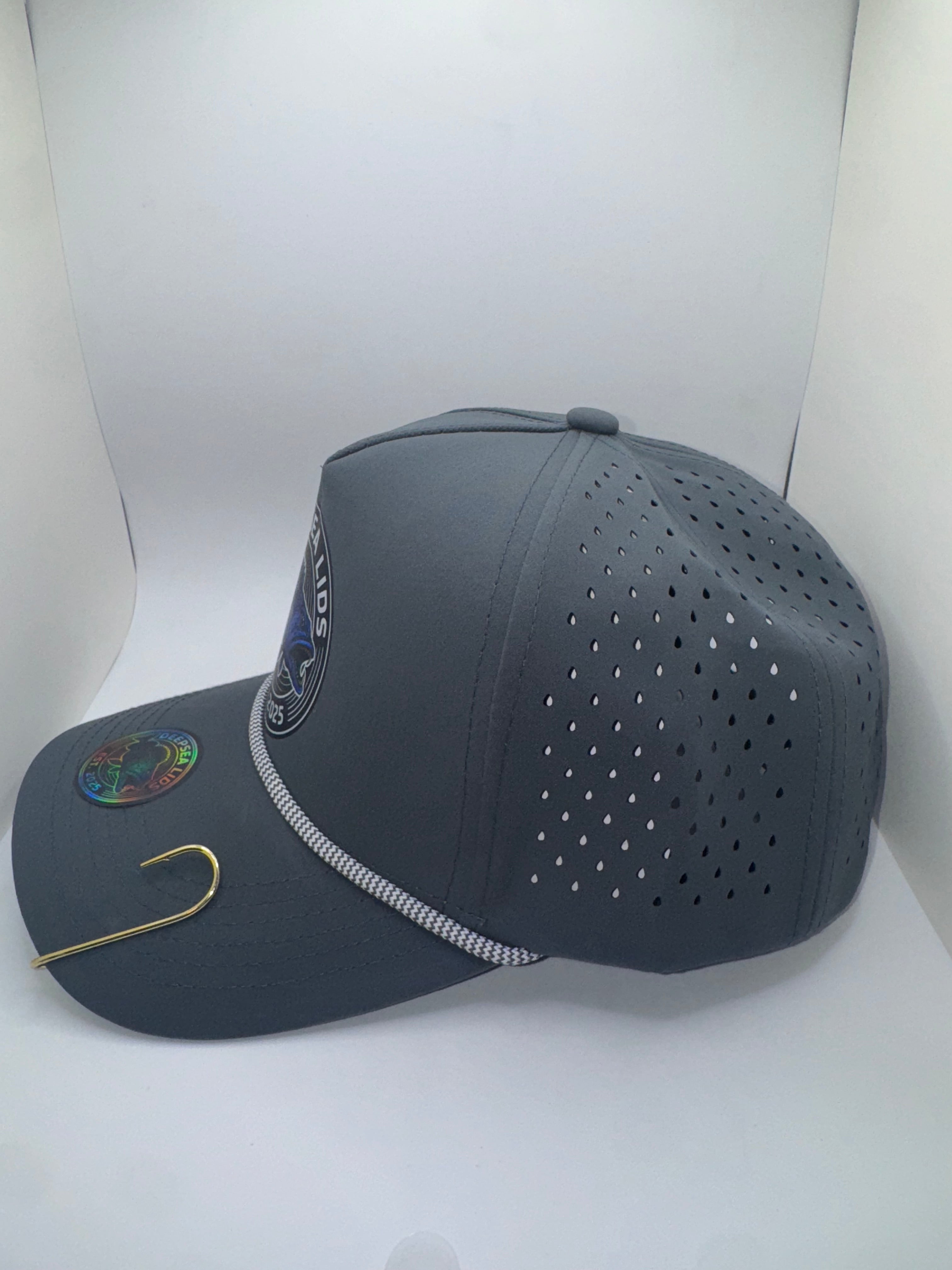 DeepSeaLids grey *Lingcod logo