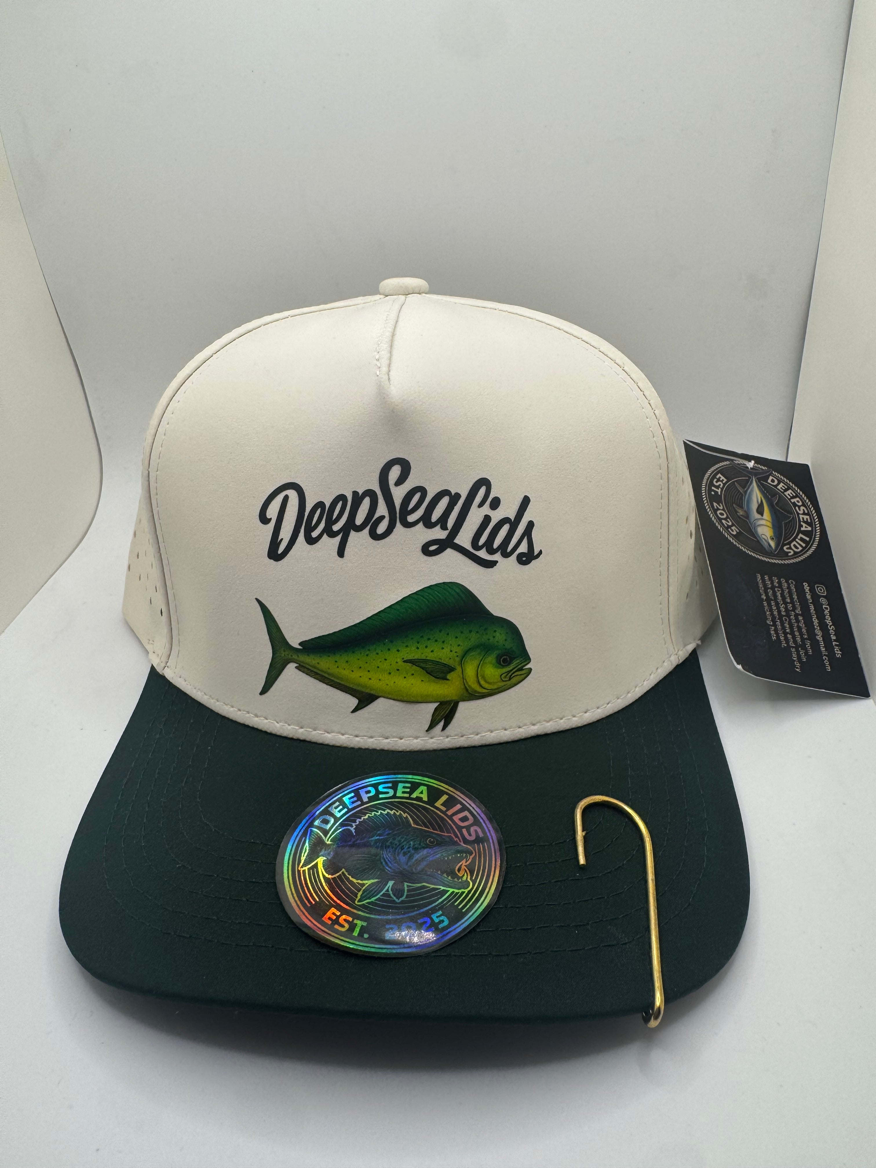 DeepSeaLids cream/green lid *Mahi-Mahi