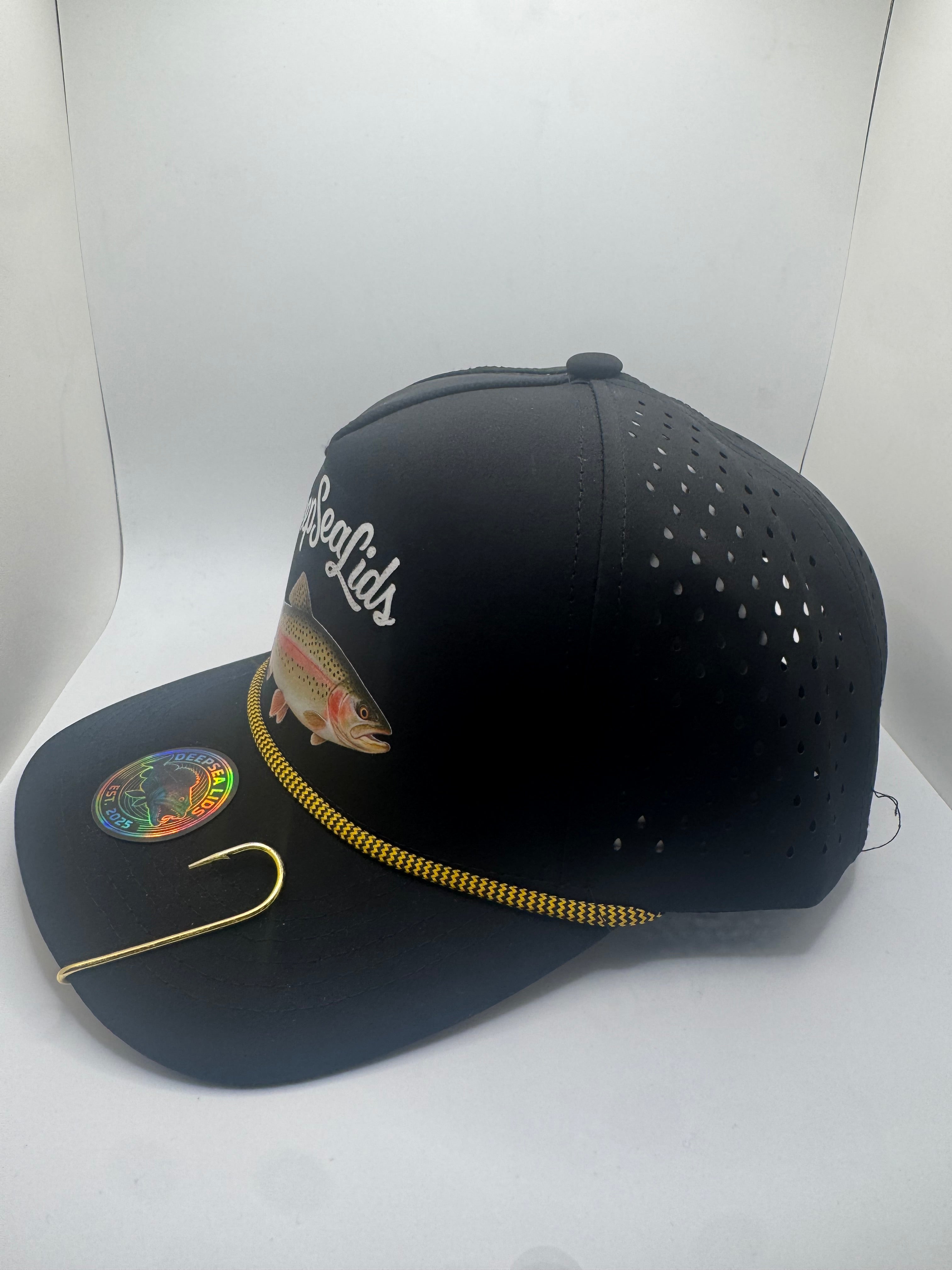 DeepSeaLids Black and yellow under lid (Rainbow Trout)