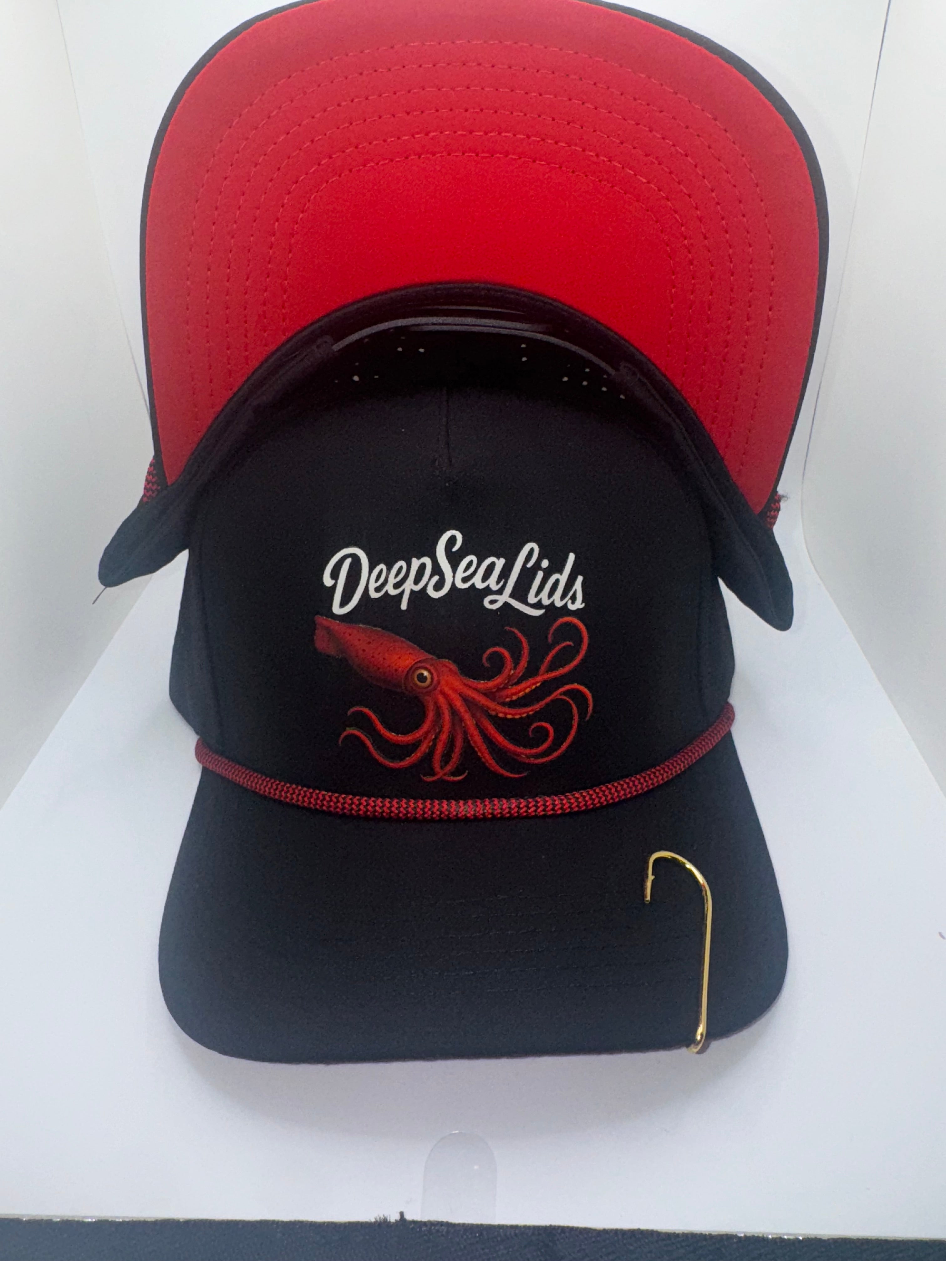 DeepSeaLids Rope Black w/ Red under lid (Squid) 🦑