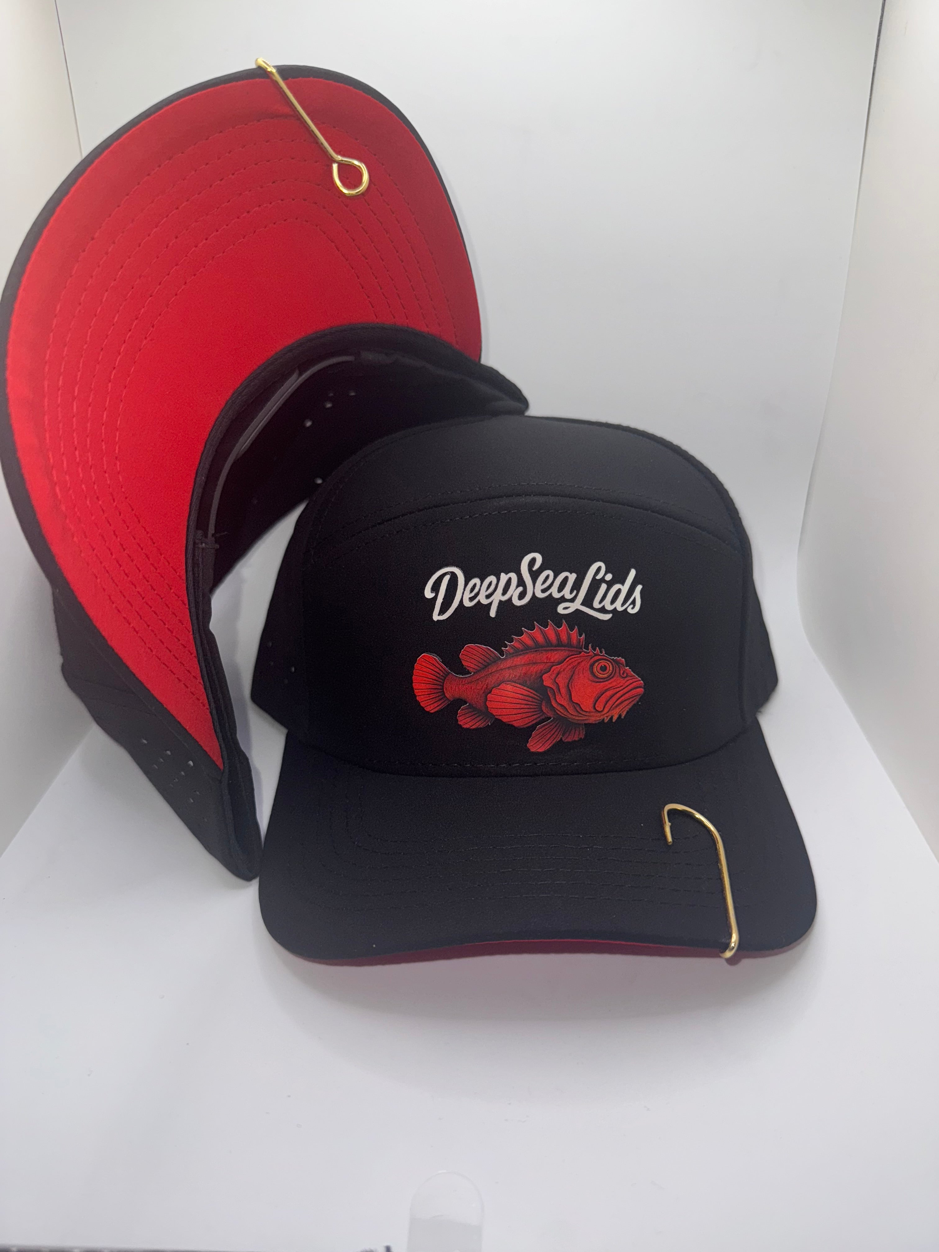 Low profile style, BLK with red lid (RockFish)