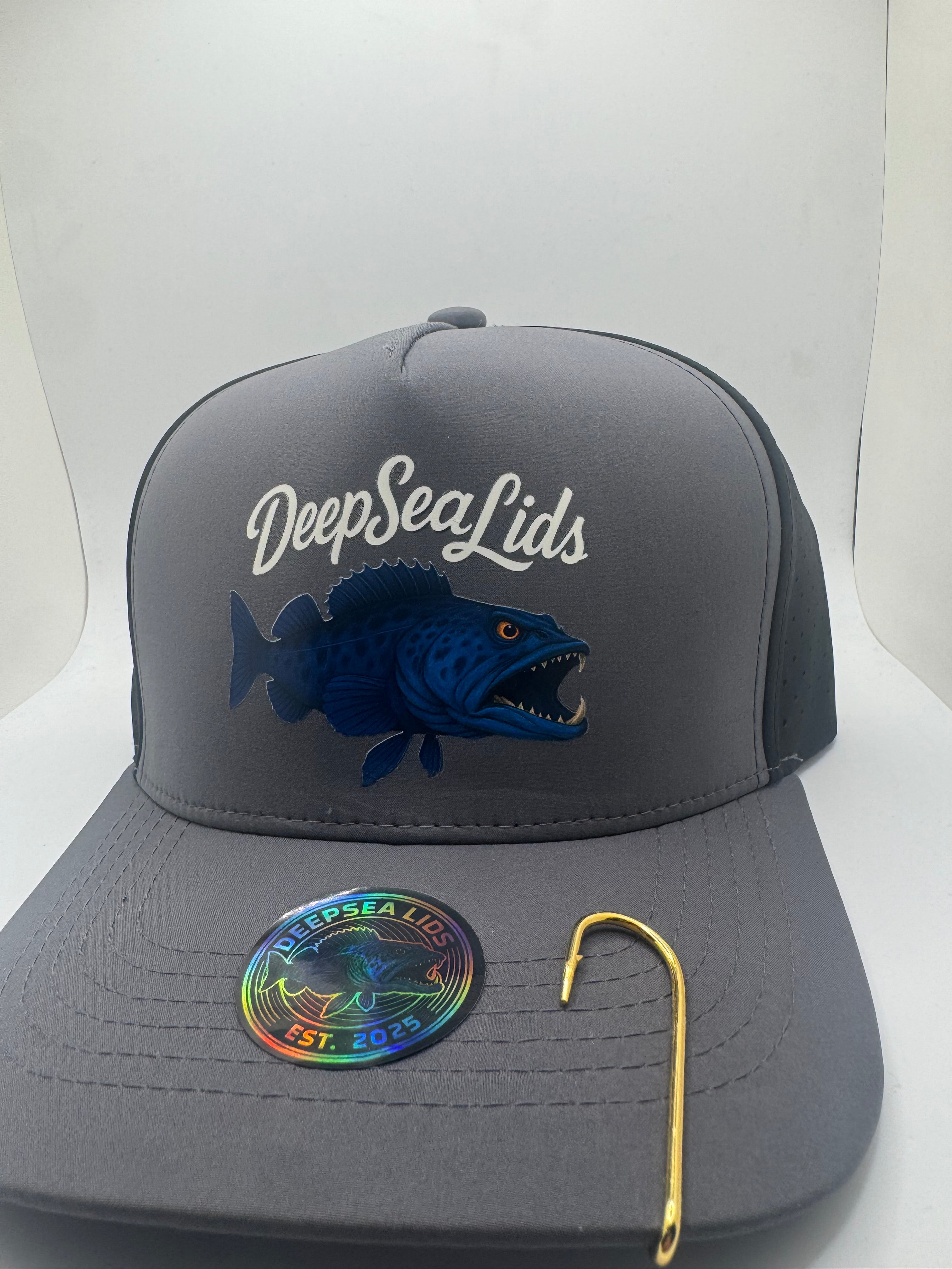 DeepSeaLids gray front / black (LingCod)